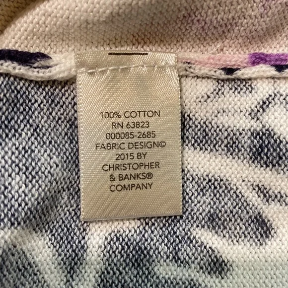 Petite Floral Cotton Sweater by CHRISTOPHER BANKS - Picture 5 of 6